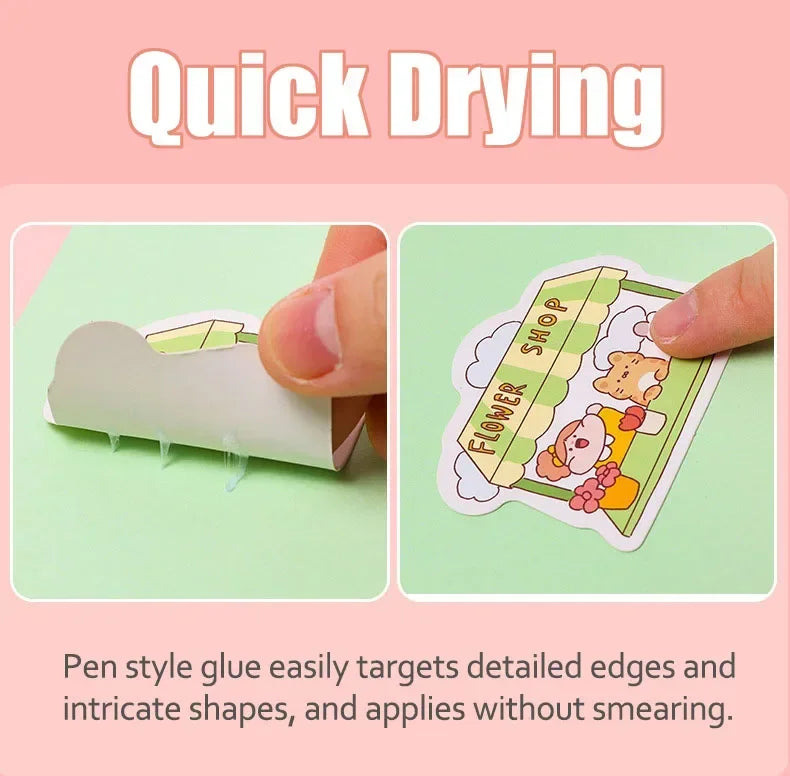 Candy Farbe Kleber Stift Handbuch Abgabe Stift Schnell Trocknend Dot Gule Stick DIY Hohe Viskosität Kleber Schule Büro Liefert