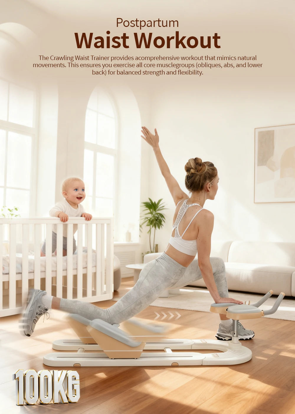 Heimtrainer-Kriechgerät für die Rehabilitation der Lendenwirbelsäule, Dehnübungen und Klettertraining