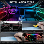 VASTFIRE Starlight Auto-Ambientebeleuchtung – Glasfaser-Fußmatten, RGB-Lichtleiste & Faserlampen | App & Fernbedienung | CE & RoHS