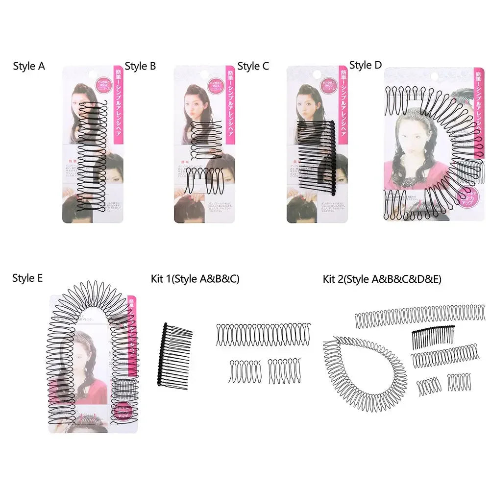 Haar-Finishing-Clip U-förmig – Ganztags-Halt, Unsichtbar, Biegsam | Legierung | 5 Stile & 2 Sets