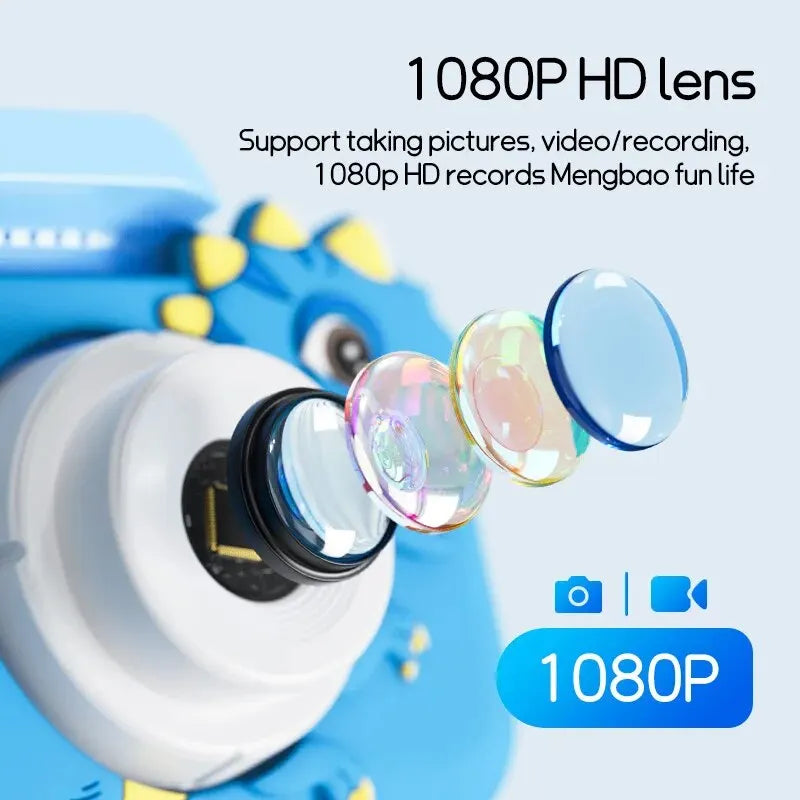 Digital Kids Cameras Toys Mini Children Camera 1080P HD, 8x Zoom Dual Camera
