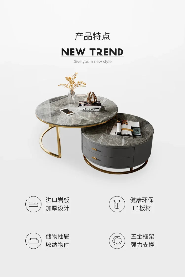 Trendige nordische Couchtische, moderne Aufbewahrung, luxuriöse, einfache, ästhetische Couchtische, einzigartige antike Kaffee-Tische, Hotelmöbel