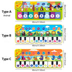 Klaviermatte für Kinder, Kinder, Kleinkinder, Bodentastatur, Tanzmatte, Baby, Fitness, Spielen, Tiermusik, Decke, Instrument, Spielzeug, Mädchen, Jungen, Geschenk