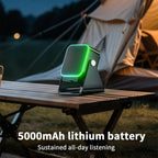 Induktionslautsprecher für Telefon mit leichter faltbarer Station, 10 W, Telefonhalter, kabelloser Ladegerät-Lautsprecher für Zuhause, Büro, Reisen