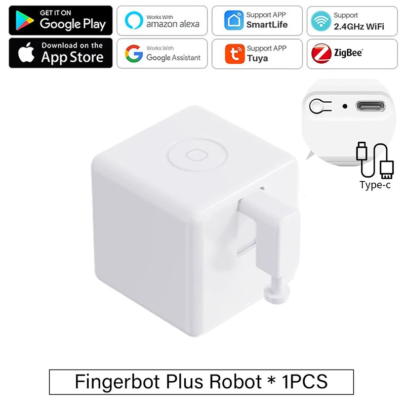 Timethinker Fingerbot Plus – Smart Button Pusher, Tuya Zigbee/Bluetooth, Alexa & Google Home