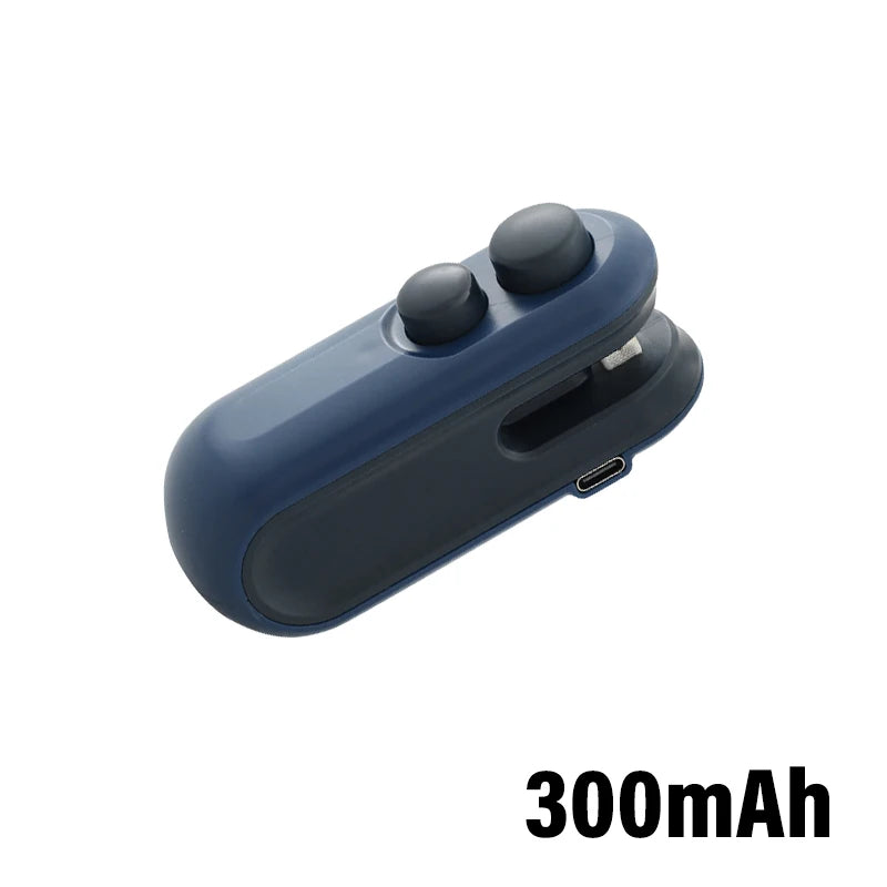 Mini-Versiegelungsmaschine, Schnittversiegelung, doppelt verwendbar, zum Versiegeln von Lebensmitteln, Artefakten, Snacks, feuchtigkeitsfreier Versiegeler, Druckknopf-Versiegelungsmaschine aus Kunststoff