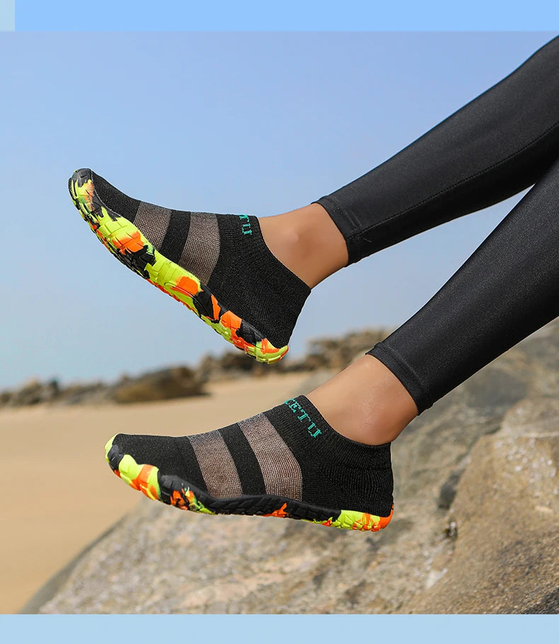 Women's Quick Drying Water Swimming Shoes Barefoot Beach Lightweight Upstream Aqua Shoes Indoor Fitness Yoga Sneakers