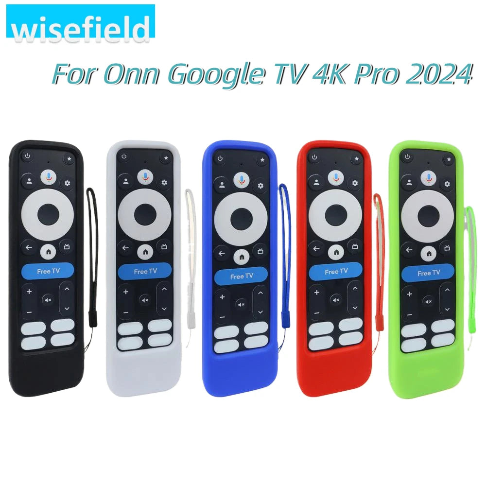 Silikon-Schutzhülle für Onn Google TV 4K Pro 2024 Fernbedienung – rutschfest, inkl. Lanyard