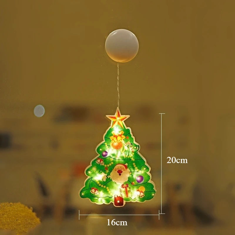 Neue dekorative LED-Weihnachtslichter, Santa Claus Rentier Fenster Display geformte Lichter für das Festival