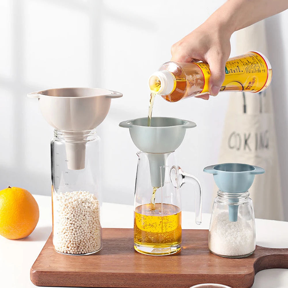 4-in-1-Küchentrichter zum Befüllen von Flaschen. Küchentrichter mit abnehmbarem Siebfilter, BPA-freier Öltrichter in Lebensmittelqualität