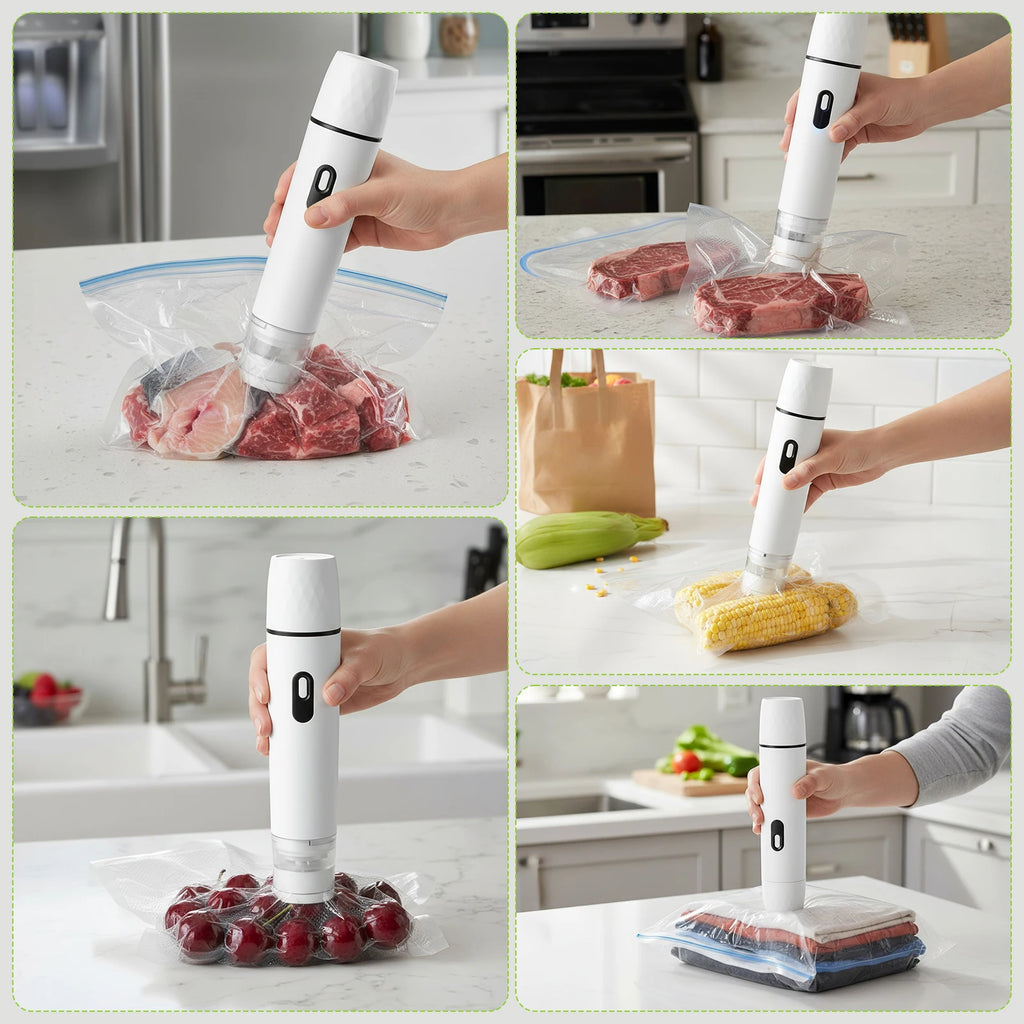 Handheld Vakuumierer Mini Maschine Küche Vakuum Packer Maschine Kleine Versiegelung Maschine Tragbare USB Elektrische Lebensmittel Vakuum Versiegelung