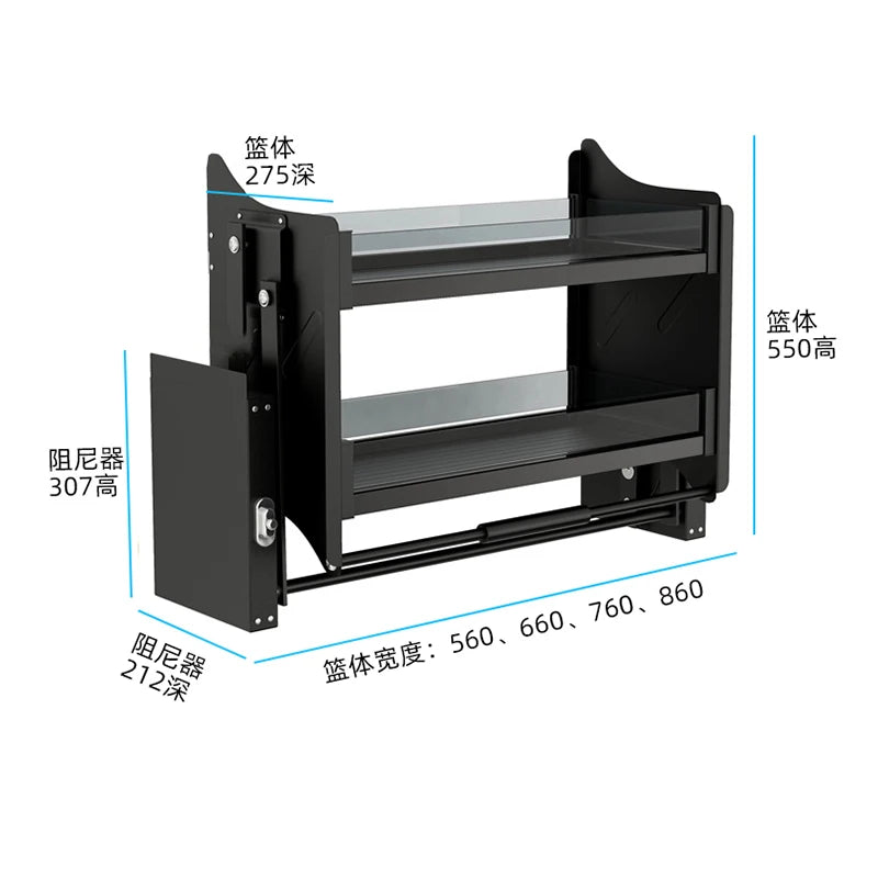Hängender Schrank, Hebekorb, Pull-Down-Schrank, Küchenschrank, Snacks Lagerung, Hebekorb Anpassung