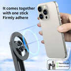 CrownQu T20-C Magnetischer Selfie-Stick & Stativ - MagSafe, 360 Grad, Bluetooth 20m | iPhone & Android | Schwarz