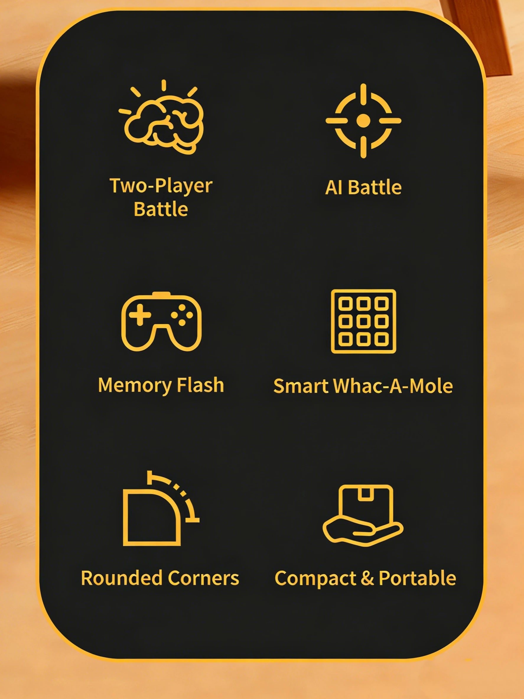 Tragbare Tic Tac Toe-Spielekonsole – tragbares elektronisches Puzzle für alle Altersgruppen, Reisespielzeug mit Memory-Training und Montessori-Geschenken