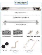 Möbelbeschläge in Sondergröße, Schlafzimmer, Aluminium, eingebetteter Kleiderschrank, Platzierungstür, koplanare Dämpfung, Schiebesystem
