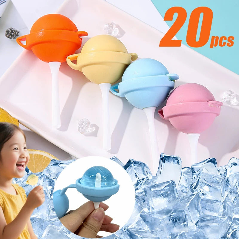 Silikon Lollipop-Eisform – DIY Popsicle, umweltfreundlich, Einzel & Sets bis 20 St.