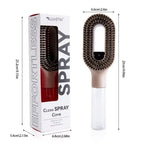 2-in-1 Haarkamm mit Sprühflasche – Kopfhautmassage & Styling | Nass & Trocken