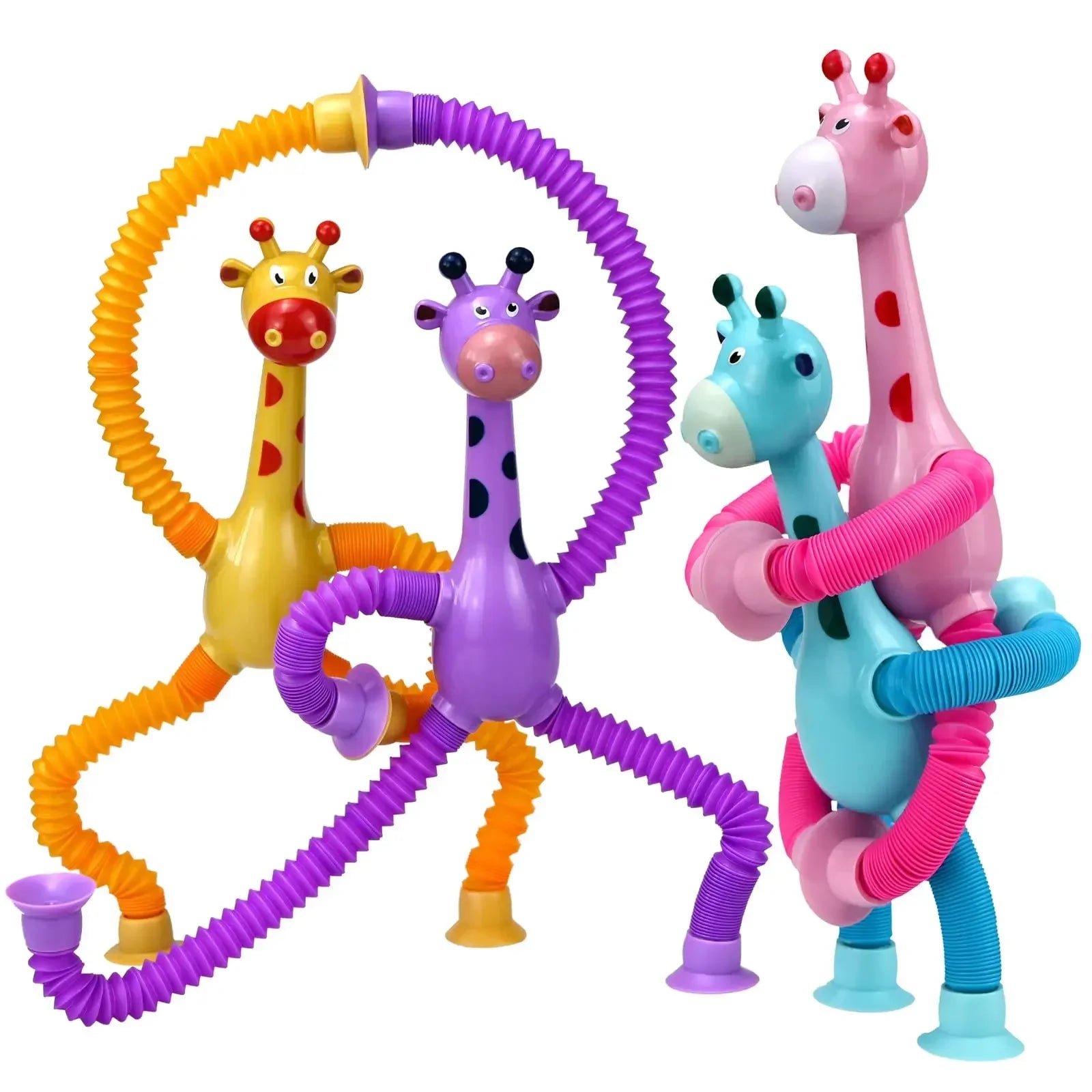 Kinder Saugnapf Spielzeug Pop Tubes Stress Relief Teleskop Giraffe Hand Spielzeug Sensorischen Faltenbalg Spielzeug Anti-stress Squeeze Spielzeug geschenk