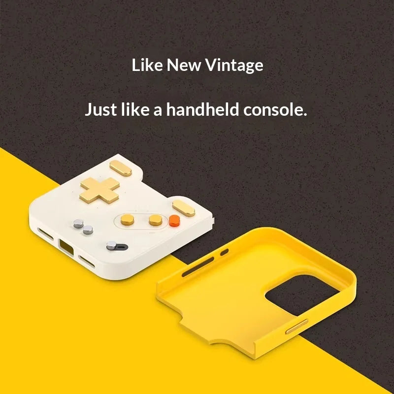 Bitmolab GAMEBABY iPhone Hülle mit Gamepad – GB/GBC/NES-Layout, Carbon Fiber, iPhone 15–17