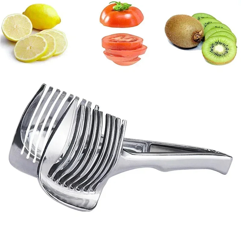 Handheld Orange Zitrone Slicer Tomaten Schneiden Clip Obst Slicer Zwiebel Slicer Küche Artikel Cutter Edelstahl Küche Zubehör