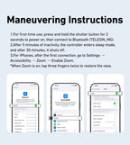 TELESIN- Telefonkamera-Handgriff, magnetischer Smartphone-Halter, Aufnahmehilfe, Fernbedienungsgriff für iPhone und Android-Telefon