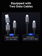 ORICO 10-in-1-USB-C-Dockingstation mit M.2-SSD-Gehäuse PD100W-Lade-Ethernet 4K60 Hz HDMI-Com 3,5-mm-Audiovolumeregler