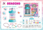 Rotierende Perlenmaschine, Spielzeug für Mädchen, Halskette, Armband, Basteln, Rollenspiel, Schmuckherstellung, Werkzeug, Lernspielzeug für Kinder
