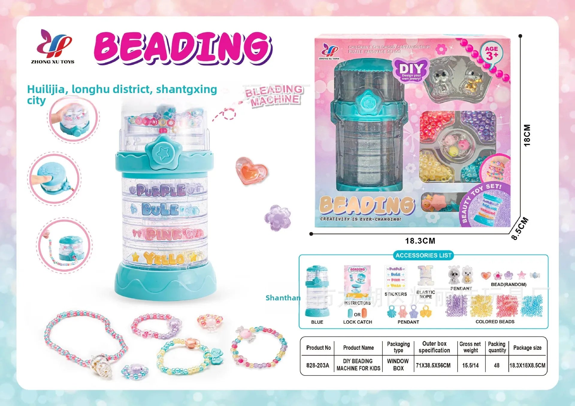 Rotierende Perlenmaschine, Spielzeug für Mädchen, Halskette, Armband, Basteln, Rollenspiel, Schmuckherstellung, Werkzeug, Lernspielzeug für Kinder