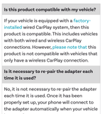 OTTOCAST Cabin Care, Drahtloser CarPlay-Adapter Babykamera 1080P HD 150°