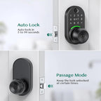 Intelligentes Tastatur-Türschloss mit Knopf, Yamiry-Digitalschloss mit schlüssellosem Zugang und Griff, elektronischer Fingerabdruckknopf für die Haustür, Gen