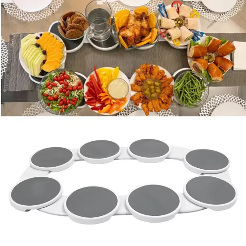 Drehteller für Küche, Esstisch, Drehteller für Küchenarbeitsplatte, 360-Grad-Drehung, vielseitig, hitzebeständig, für rechteckigen Tisch