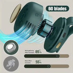 Mini ventilateur portable rechargeable sans pales, ventilateur de taille à clip, adapté à la ventilation extérieure, petit ventilateur de bureau