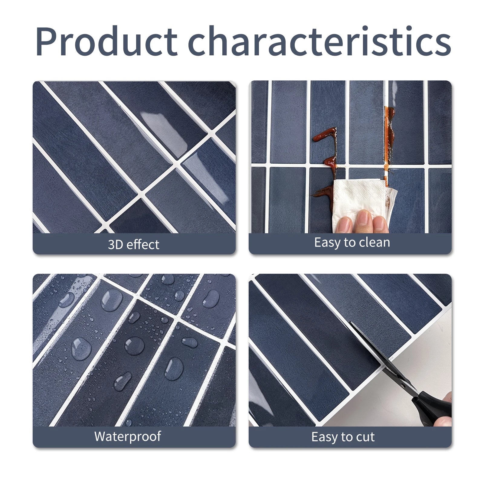 Bester Preis Wandfliesenaufkleber 3D-Harzkleber Wandaufkleber Selbstklebende Nachahmung von Fliesen abziehen und aufkleben wasserfeste Tapete