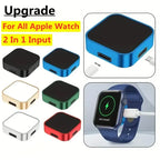 Tragbares kabelloses Uhrenladegerät, Typ C, 8-polig, Zwei Schnittstellen für Apple Watch S9 8 7 6 5 4 3 2 1 SE Ultra Series, Schnellladegerät