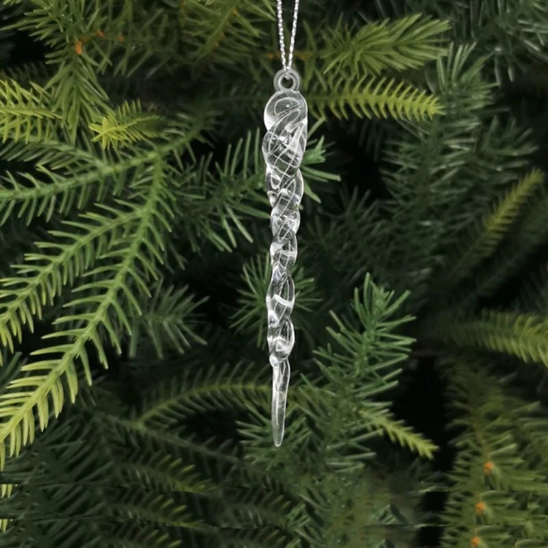 5/10 Stück Weihnachtsdekoration Kristall Schneeflocke hängende Weihnachtsbaum Anhänger Ornamente für Home Decor Party 2025, Neujahrsbedarf
