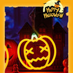 Halloween Fenster Lichter, Home Indoor LED Kürbis Spinne Geist, LED Decor Lampe 2024, Halloween Party, Hängende Dekoration, Kinder Gefälligkeiten
