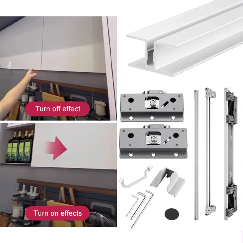 Möbelbeschläge in Sondergröße, Schlafzimmer, Aluminium, eingebetteter Kleiderschrank, Platzierungstür, koplanare Dämpfung, Schiebesystem