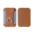 Magsafe-Kartenhalter mit Klappenabdeckung, magnetischer Telefonringständer, PU-Leder, Kartenhalter, Handyhülle für iPhone 13, 14, 15, 16 Pro