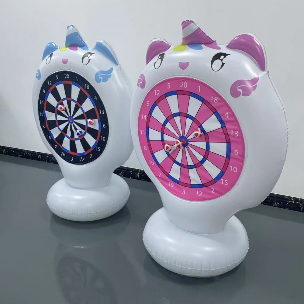 Aufblasbares Klebedart-Wurfspiel – Familien-Gartenspiel für Kinder & Erwachsene | PVC