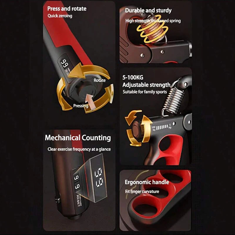 5–60/100/150 kg Griffkraft Gym Handgelenk Expander Handstärker Einstellbare Muskelregeneration Fitness Handkraftübung