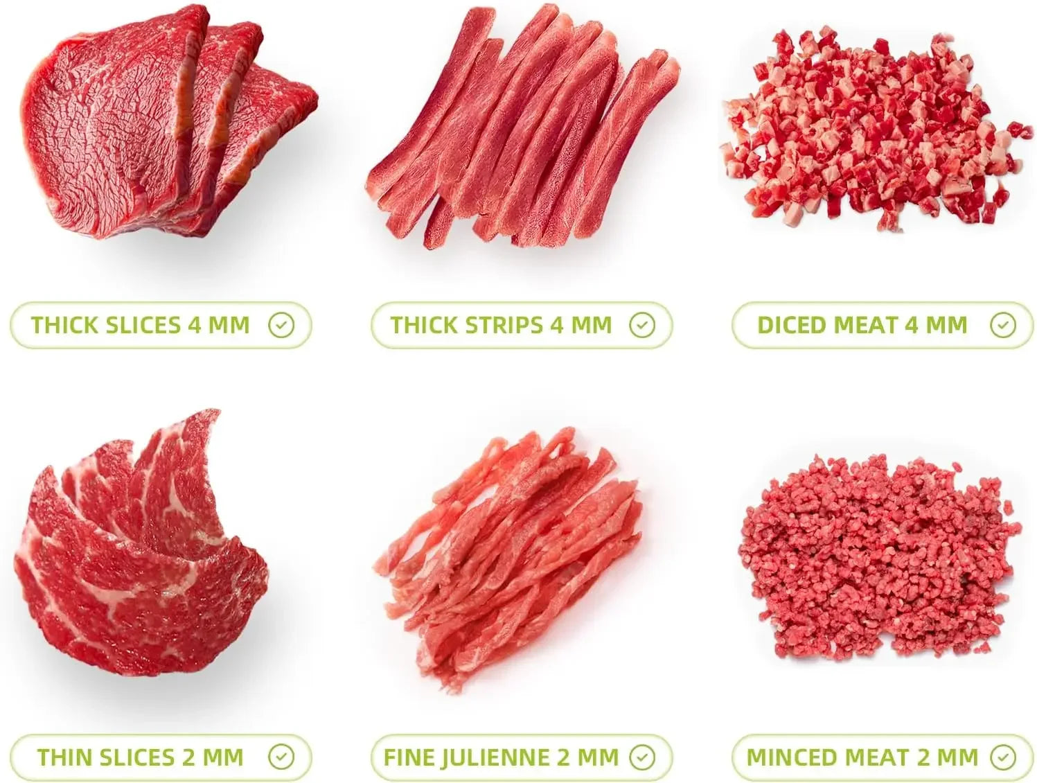 Fleischschneider, Hackmesser, Küchenmesserset zum Fleischschneiden, Zerkleinern, manueller Frischfleischschneider, Lebensmittelschneider für Rindfleisch
