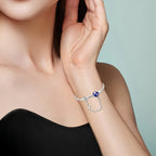 Original-Armband aus 925er-Sterlingsilber, 17–20 cm, Liebesherz, Pavé-Zirkonia-Armband für Frauen, DIY-Charm-Schmuck, Geschenke