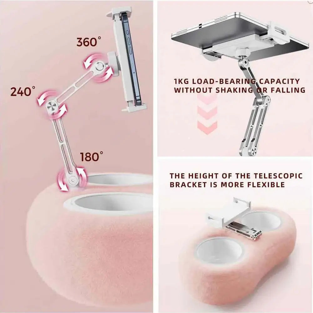 Tablet-Kissenständer, faltbar, tragbar, flexibel, für Telefone, Medienhalter, mehrere Winkel verstellbar, zum Lesen, Tablet-Kissenständer