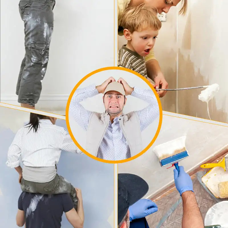 Multifunktionale selbstansaugende Schnellwalzenbürste, Teleskop-Farbrollerbürste, Wandputzen, Artefakt, 7-in-1-Farbroller-Werkzeug