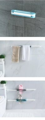 Drei-in-eins faltbare kreative Kunststoff Schuhregal, Schuhhalter, kein Bohren, Toilette Wand ,Lagerung, Badezimmer Lagerregal