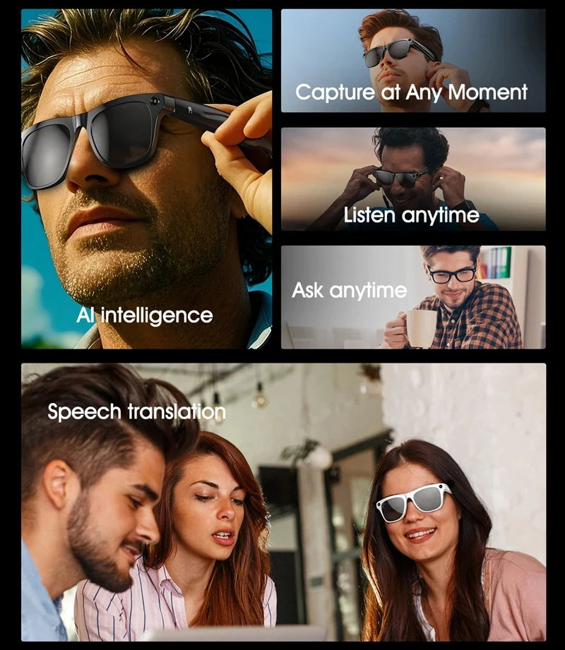 Xiaomi 8K AI Smart Gläser Mit 100MP Kamera Chat GPT Touch Sport Sonnenbrille Bluetooth Anruf Video Musik Player für Männer Frauen