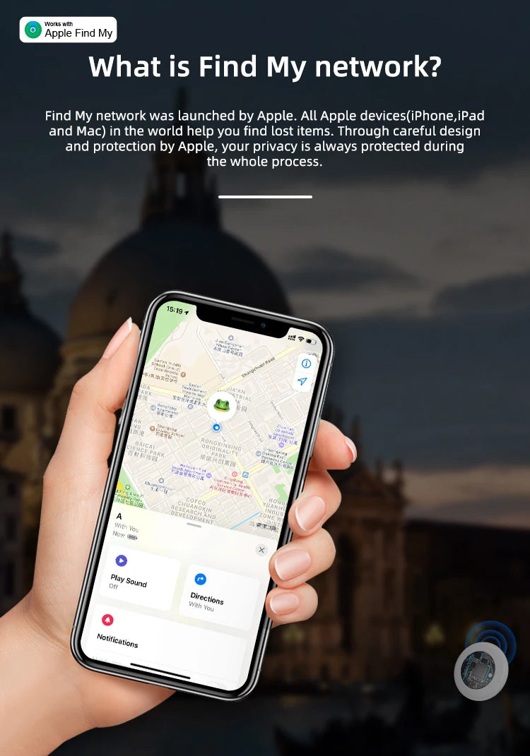 Timethinker, Smart Bluetooth GPS Tracker, Air-Tag, Arbeitet mit Apple Find My APP, I Tag, Anti Lost Locator, Pet Finder, Air Tags für IOS