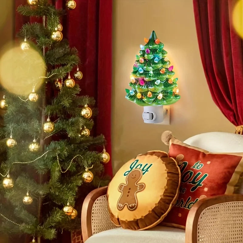 3D-Weihnachtsbaum-Nachtlicht, blinkende LED-Wanddekoration für Zuhause, Innenbereich, Weihnachtsdekoration, Geschenk