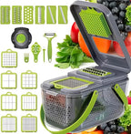 22-in-1 Gemüseschneider Set – Edelstahl, Hobel, Würfelschneider, Reibe, CE-zertifiziert