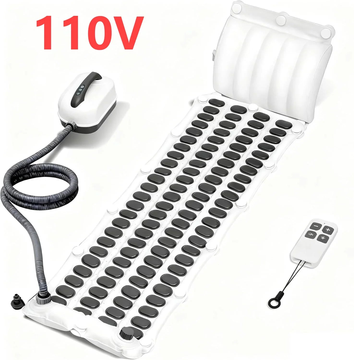 EOEKKY Badewannen-Massagematte 124cm – Spa, Hydromassage, Blasenmaschine, 220V/110V